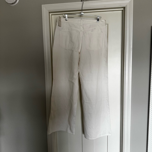Abercrombie and Fitch High Rise Wide Leg Jean white size 32 long NWT - Picture 8 of 13